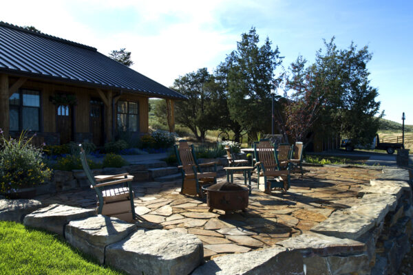Bozeman Landscaping Patio and Boulders