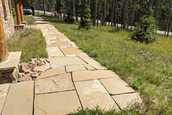 Native Landscaping and Montana Flagstone Hardscaping in Yellowstone Club