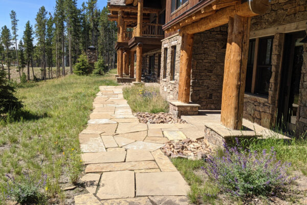 Yellowstone Club Flagstone Path and Native Landscaping