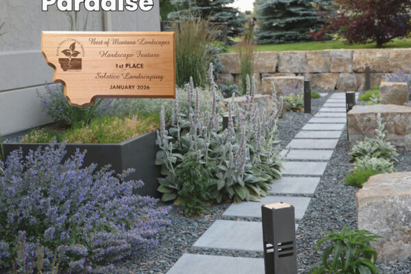 2025 Best Montana Landscape Designer Hardscaping Award Winner- lighting display