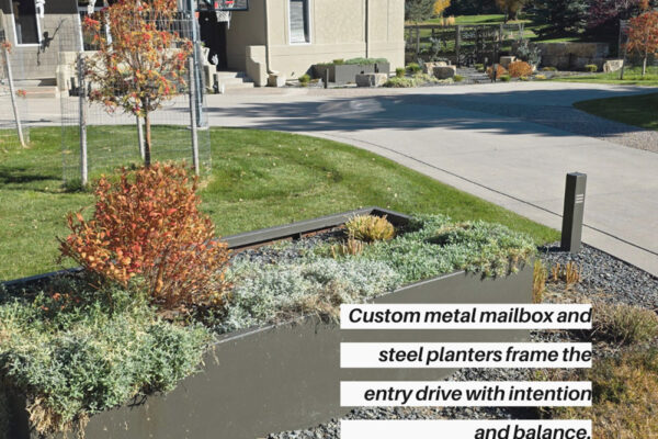 2025 Best Montana Landscape Designer Hardscaping Award Winner Metal Planter Fabrication