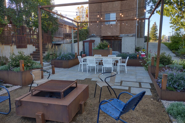 Moyer Dhein - Bozeman landscape designers, Bozeman landscape architects, outdoor living design Bozeman, Bozeman steel planters