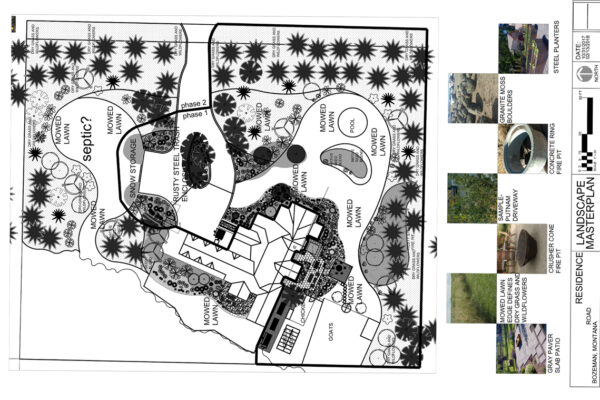 Sample Putnam - Bozeman landscape designers, Bozeman landscape architects, outdoor living design Bozeman, Bozeman steel planters