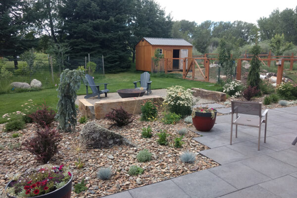 Sample Putnam - Bozeman landscape designers, Bozeman landscape architects, outdoor living design Bozeman, Bozeman steel planters