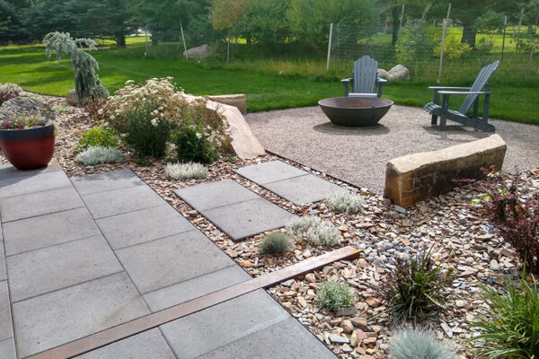 Sample Putnam - Bozeman landscape designers, Bozeman landscape architects, outdoor living design Bozeman, Bozeman steel planters