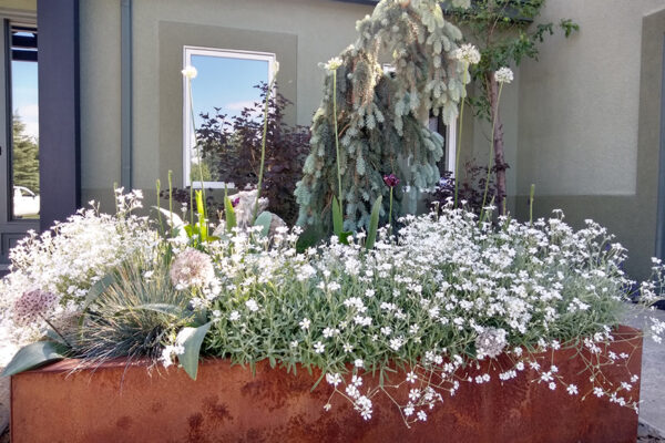 Sample Putnam - Bozeman landscape designers, Bozeman landscape architects, outdoor living design Bozeman, Bozeman steel planters