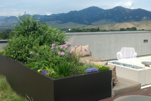 Bozeman Rooftop Patios, Bozeman Rooftop Landscaping, Bozeman flower pots, Bozeman Steel Planters, Bozeman Landscapers, Bozeman Rooftop Pavers, Bozeman Best Landscapers, Bozeman Landscaping, Bozeman Rooftop Gardens, Bozeman Commercial Landscaping