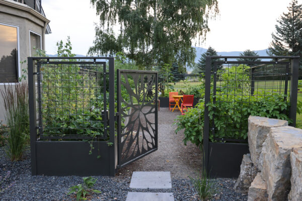 Sustainable Landscaping Solutions by Bozeman's Best Landscapers and Landcape Designers Includes Edible Landscaping With Custom Steel Planters