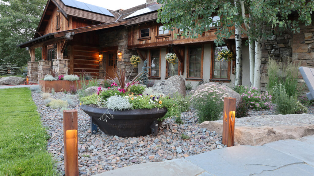 Annual Planters Bozeman, MT Bozeman Custom Landscaping Landscapers Big Sky Luxury