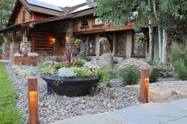 Annual Planters Bozeman, MT Bozeman Custom Landscaping Landscapers Big Sky Luxury